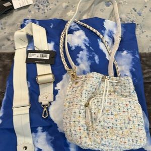 MZ Wallace sparkly boucle bucket bag